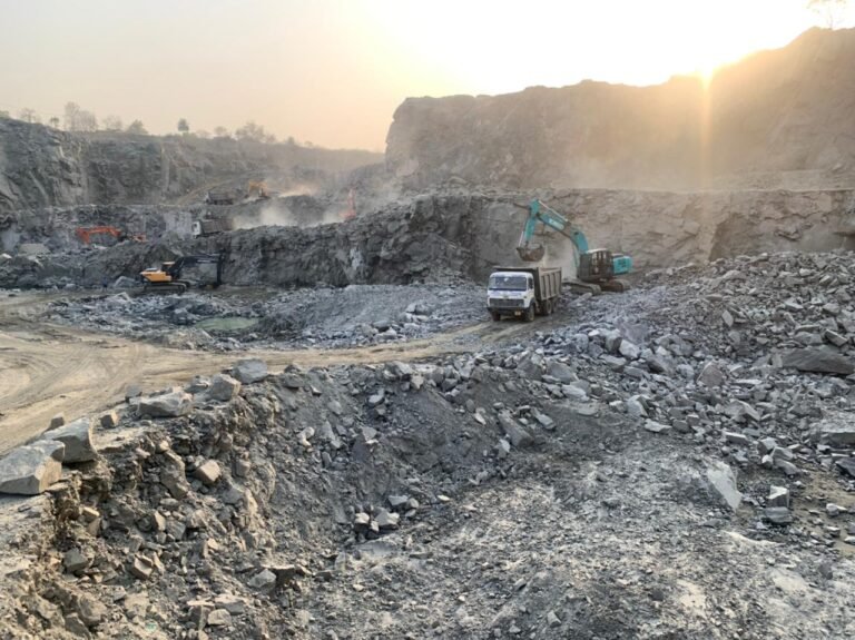 Shri Krishan Construction equipment and crusher plant on active site