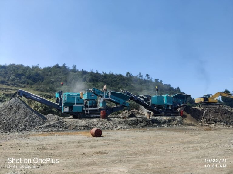 Shri Krishan Construction equipment and crusher plant on active site