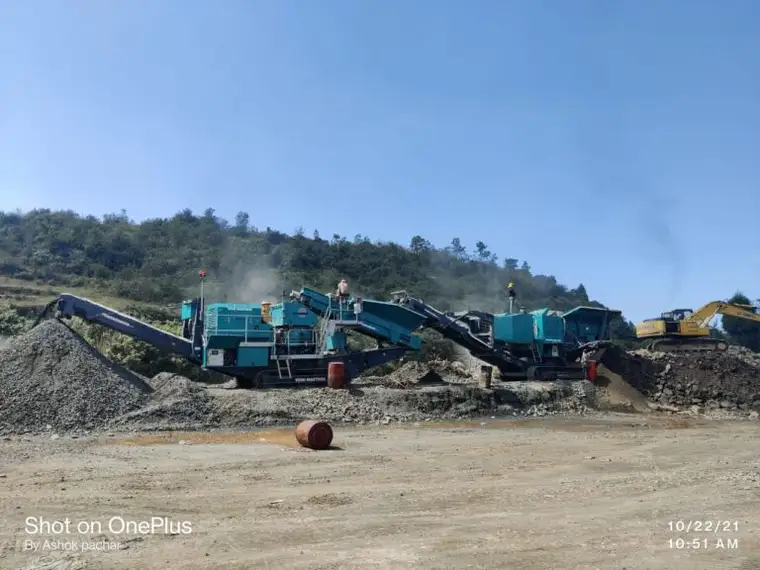 Shri Krishan Construction equipment and crusher plant on active site