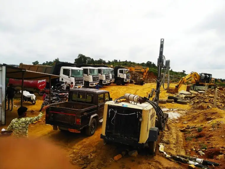 Shri Krishan Construction active highway project site
